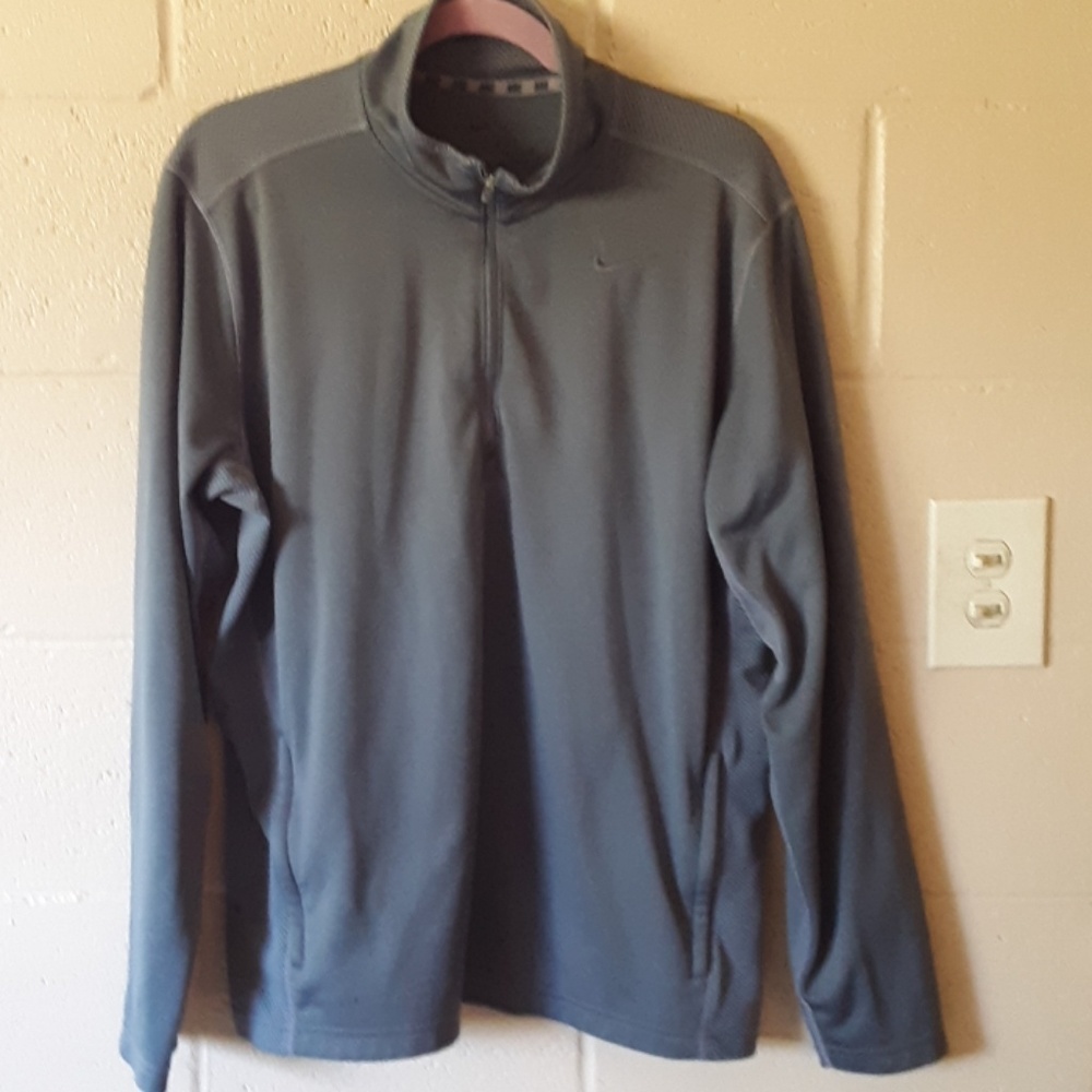 Nike Gray Warm Up Pull Over Half Zipped Jacket